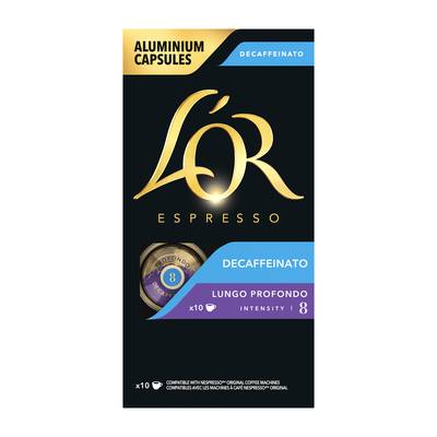 L'or Espresso Café Capsules Lungo Décafeiné intensité 8, 50 capsules