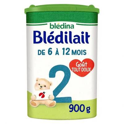 Blédina - Blédilait Lait bébé en poudre 2ème âge, 6-12 mois, 900g