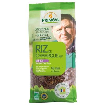Priméal Riz Rouge long complet de Camargue IGP Bio, 500g