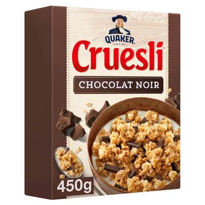 Quaker Cruesli chocolat noir, 450g