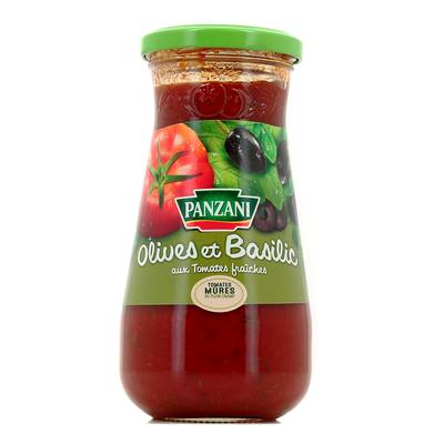 Panzani Sauce olive et basilic aux tomates fraîches, 400g