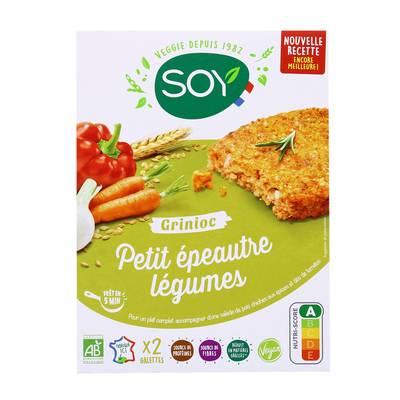 Soy Grinioc Petit Epeautre aux Légumes Bio, 200g