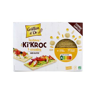 Grillon Or Tartine Ki'Kroc 3 Cereales sans gluten BIO, 270g