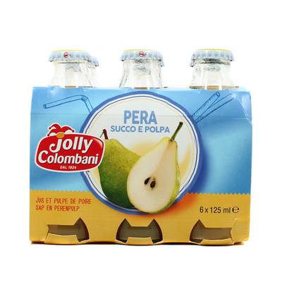 Jolly Colombani Nectar à la Poire, 6x12.5cl (Bouteille en verre)