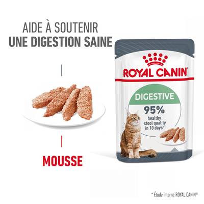 Royal Canin Sachets en Mousse Digest Sensitive Digestion Saine pour Chat Adulte, 12x85g
