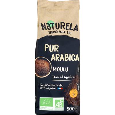 Naturela Café Moulu Pur Arabica Bio, 500g