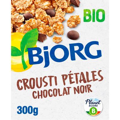 Bjorg Céréales Crousti Pétales Chocolat Noir Bio, 300g