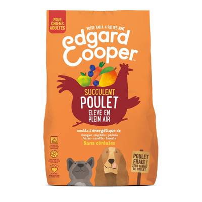 Edgard Cooper Croquettes Poulet sans céréales pour Chien adulte, 1kg