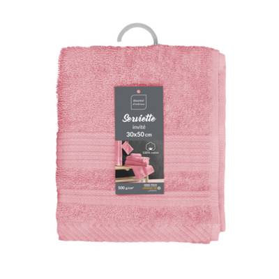 Douceur D Interieur Serviette Invité Bois De Rose, 30 x 50 cm