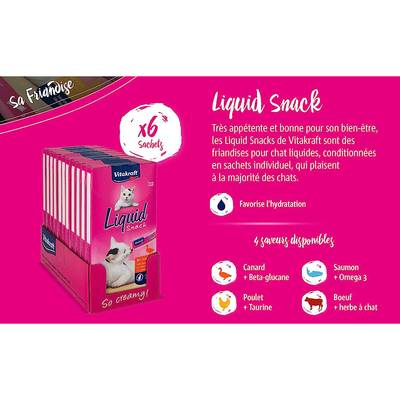 4008239235206 - Vitakraft Liquid - Snack au Canard et Beta-Glucanes - Friandise pour chat