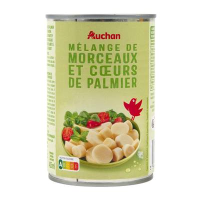 Auchan Coeurs de palmier en morceaux spécial salade, 250g
