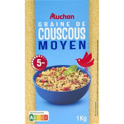 Auchan Couscous moyen, 1kg