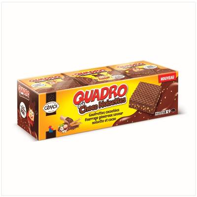 Quadro Gaufrette tout chocolat x9, 187g