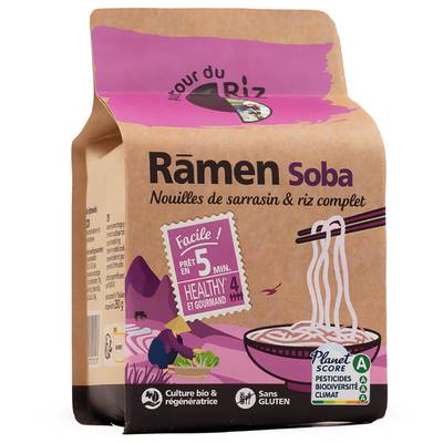 Autour Du Riz Ramen Soba Sarrasin bio, 280g
