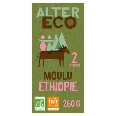Alter Eco - Commerce Equitable Café moulu Arabica Bio d'Ethiopie, 260g