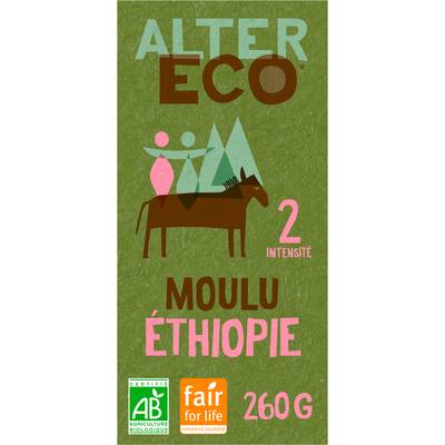 Alter Eco - Commerce Equitable Café moulu Arabica Bio d'Ethiopie, 260g