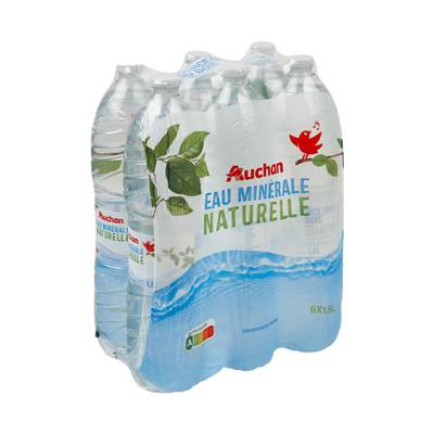 Auchan Eau minérale naturelle, 6x1,5L