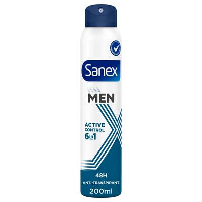 Sanex Men Déodorant Homme Active Control 6 en 1, 200ml
