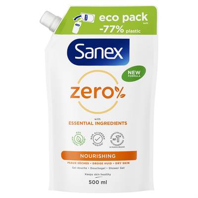 Sanex Gel douche Peaux sèches Recharge, 500ml