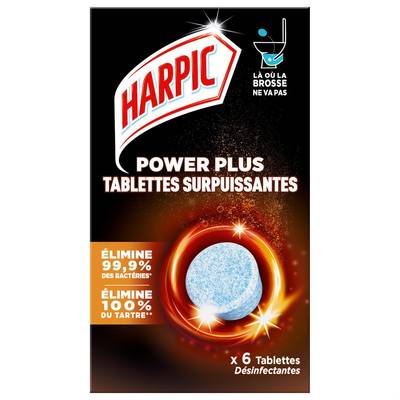 Harpic Tablettes  WC Power Plus Désinfectantes, 6 pièces