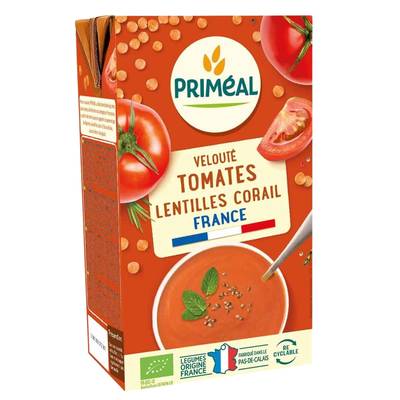 Priméal Velouté Tomates Lentilles corail Bio, 1L