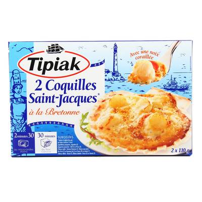 Tipiak Coquilles Saint Jacques à la Bretonne, 2x110g