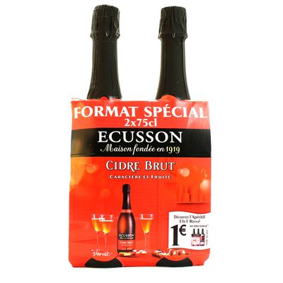 Cidre brut Cidre brut ,ECUSSON,2x75 cl