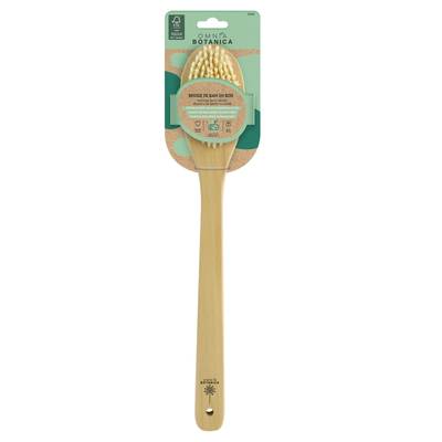 Omnia Botanica Brosse de bain en bois pour dos, 1 brosse de bain