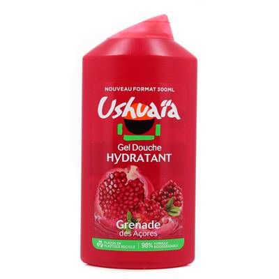 Ushuaïa Gel Douche Hydratant  Pulpe de Grenade des Açores, 300ml