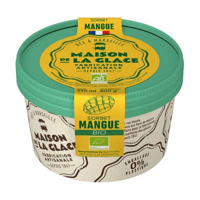 Maison de la Glace Sorbet artisanal Mangue Bio, 400g