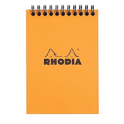 Rhodia Un Bloc-notes à spirales 10,5 x 14,8 cm petits carreaux N°13, 160  pages