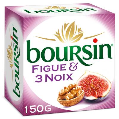 Boursin Fromage à tartiner Figue et aux trois noix, 150g