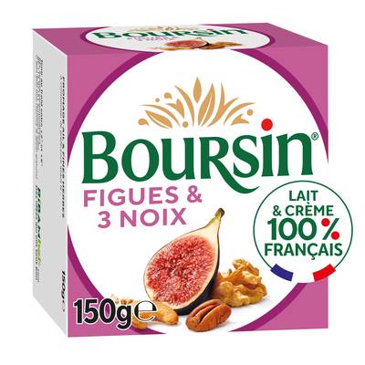 Boursin Fromage à tartiner Figue et aux trois noix, 150g