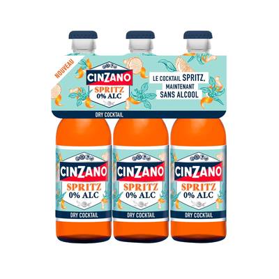 Cinzano Spritz sans alcool, 3x25cl