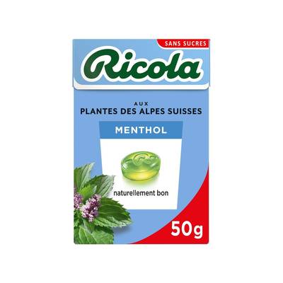 Ricola Bonbons aux plantes suisses sans sucre menthol, 50g