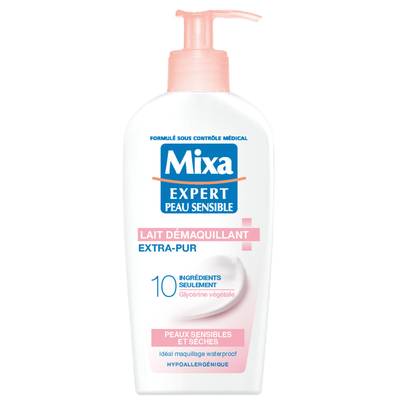 Mixa Lait démaquillant antidessèchement peaux sensibles et sèches, 200ml