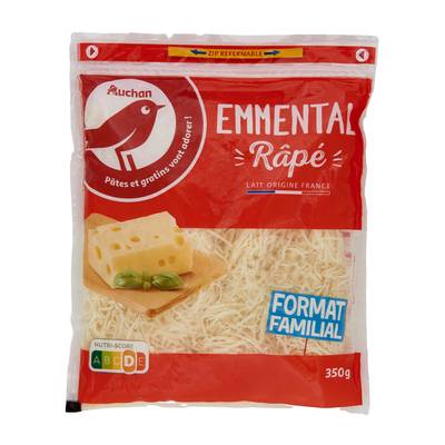 Auchan Emmental râpé français, 350g
