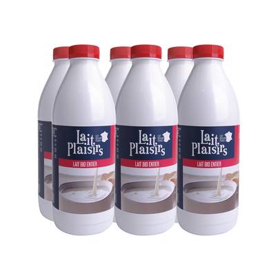 Lait Plaisirs Lait entier bio, 6x1l