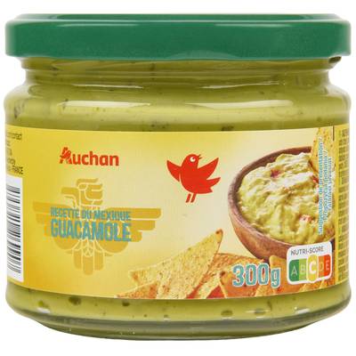 Auchan Sauce guacamole salsa à l'avocat à dipper, 300g