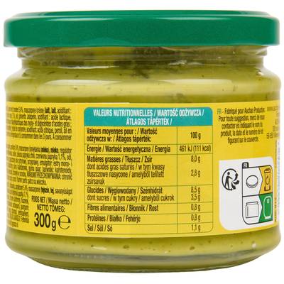 3596710269907 - Auchan - Sauce guacamole salsa à l'avocat à dipper