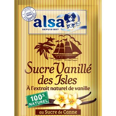 Alsa Sucre vanillé des isles, 7 sachets