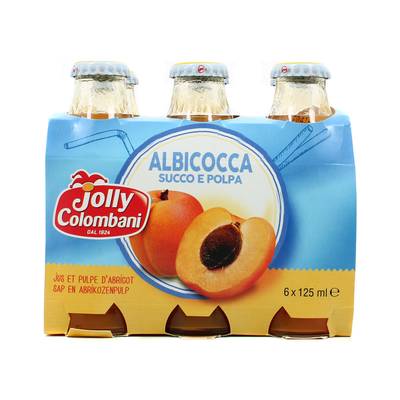 Jolly Colombani Nectar Abricot, 6x12.5cl (Bouteille en verre)