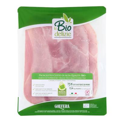 Le Biodelizie Di Golfera Jambon Cuit Découenné Sans Gluten, Bio, 100g