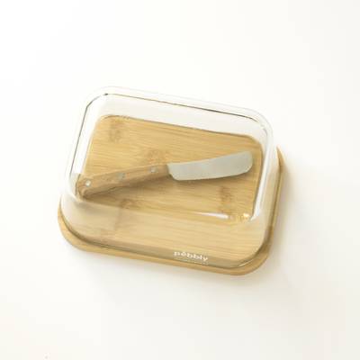 Pebbly Set beurrier avec couteau à beurre