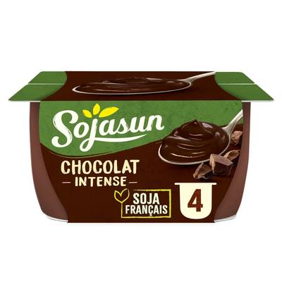 Sojasun Dessert végétal chocolat intense, 4x100g