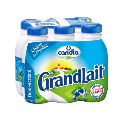 Candia Lait 1/2 écrémé, 6x50cl