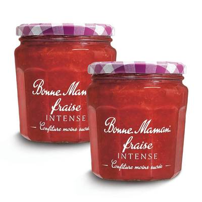 Bonne Maman Confiture Fraise Intense, Lot de 2x335g