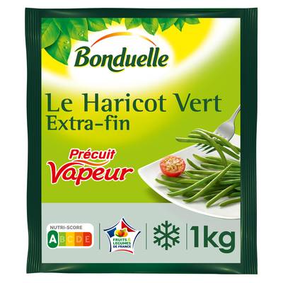 Bonduelle Haricots verts extra fins précuits à la vapeur, 1kg