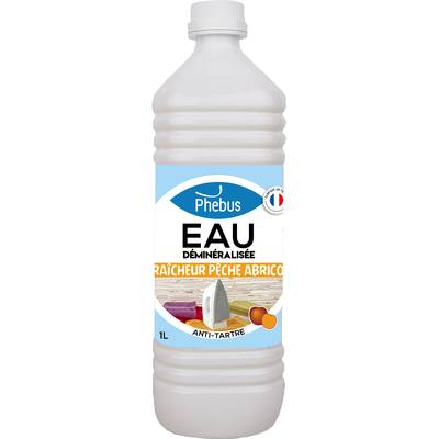 Phébus Eau déminéralisée pêche-abricot, 1L