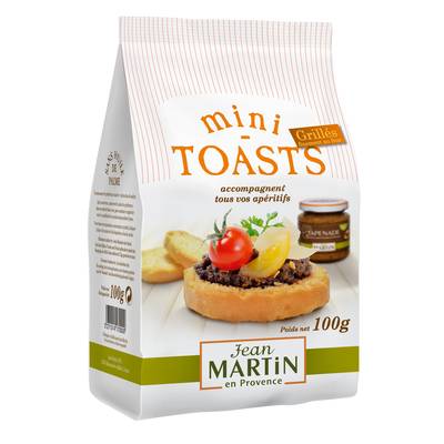 Jean Martin Mini toasts grillés aux 9 céréales, 100g